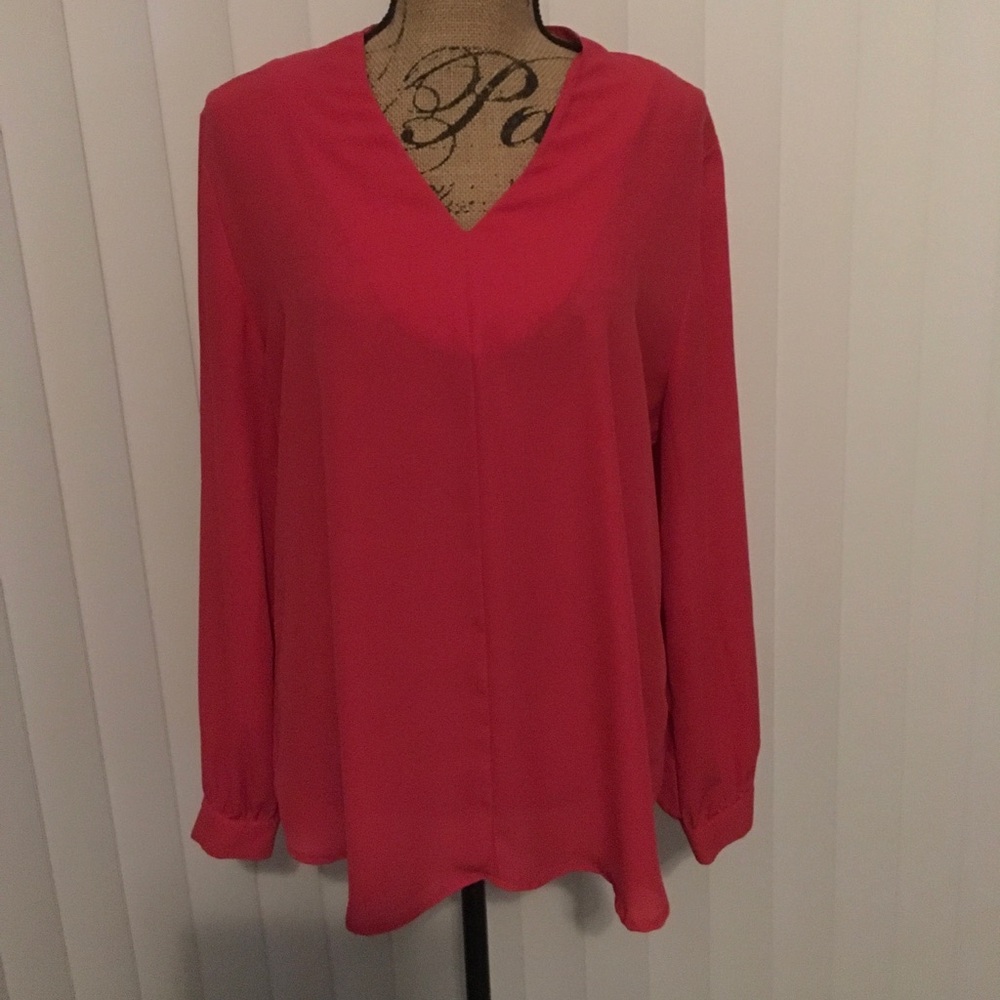 Violet & Claire long sleeve pink blouse size L